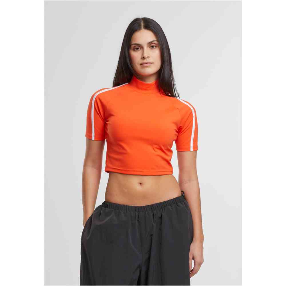 Urban Classics - High Neck Short Crop top - Rouge